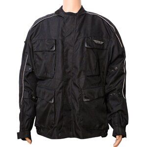 Fly Racing Black Textile Motorcycle Jacket Adventure Touring Terra Trek 2XL